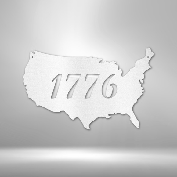 1776 US Steel Steel Sign Laser Cut Powder Coated Home & Office Metal Wall Decor